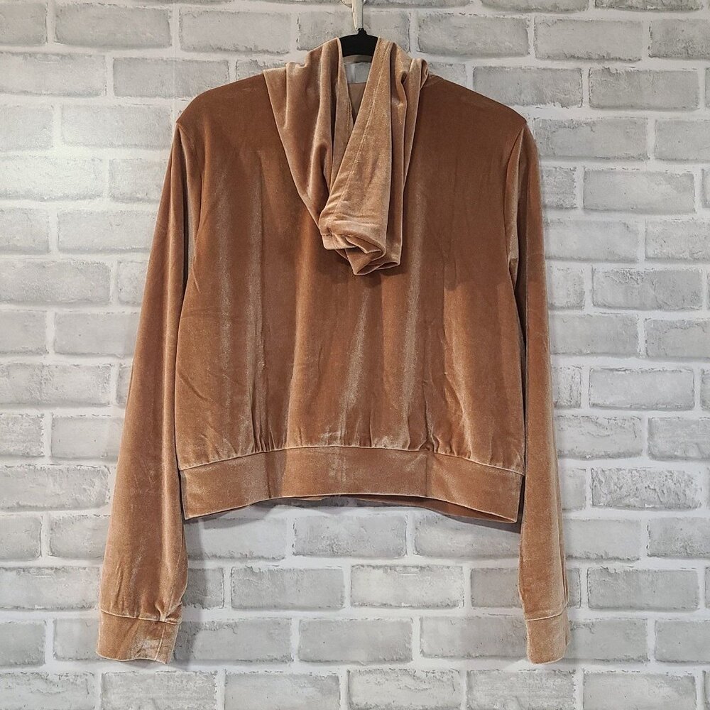 PINK Victorias Secret Velour Track Suit Jacket NEW Size XL Y2K Style Taupe - Picture 2 of 7